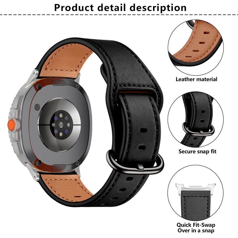 Samsung Galaxy Watch 8 / 8 Classic (40 / 44 / 46mm) - Kunstlæder Rem - Brun