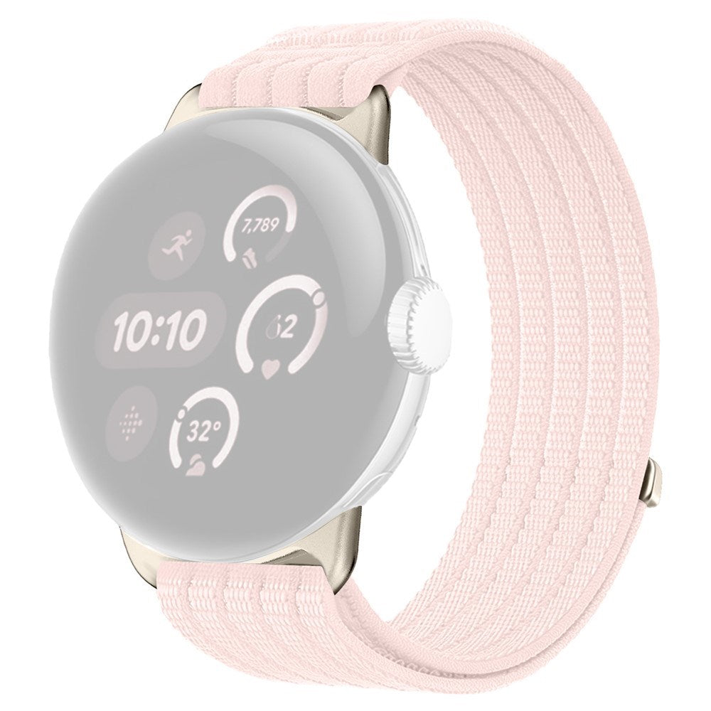Google Pixel Watch 4 / 3 (45mm) EIDERWOOD Nylonrem - Lyserød