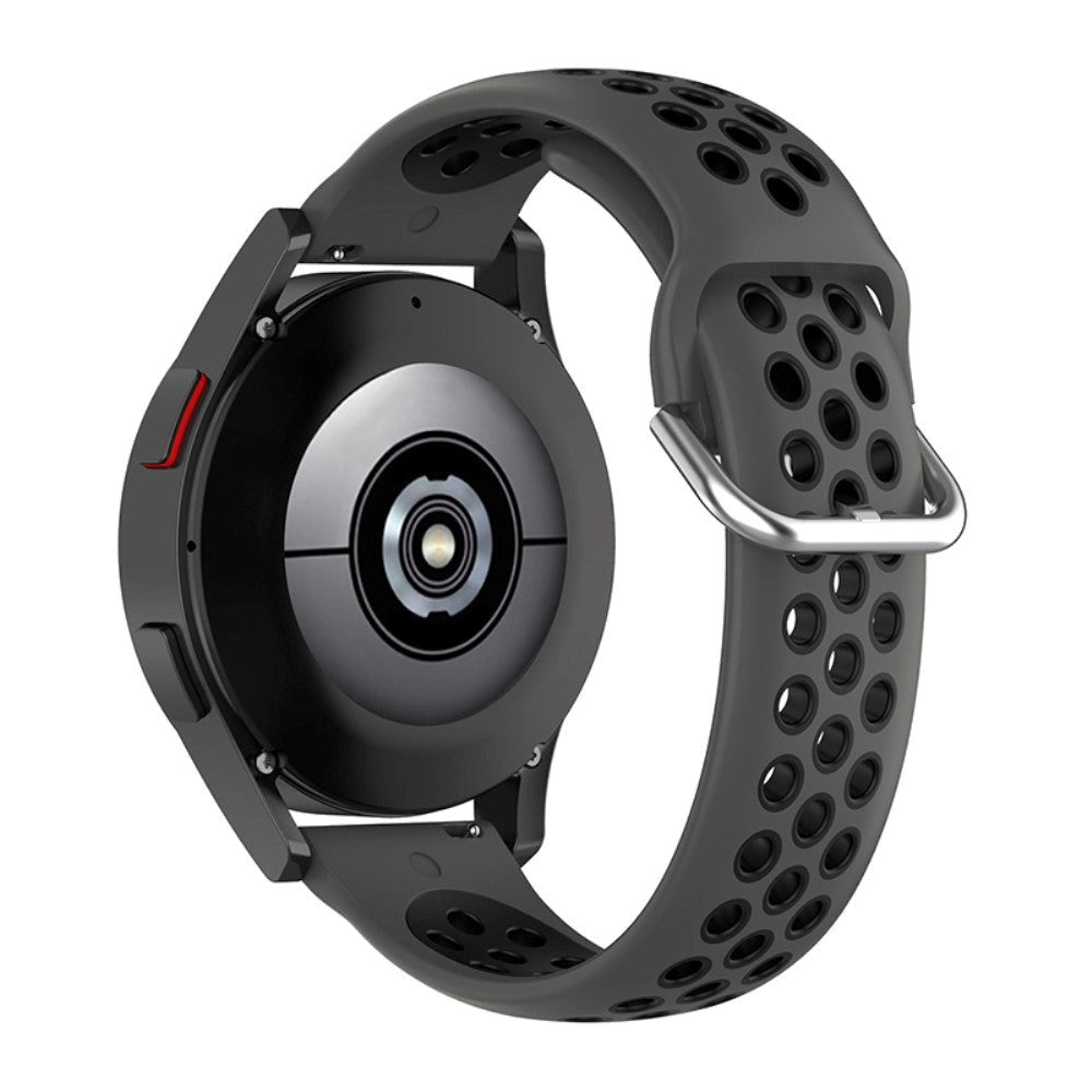 Universal Smartwatch To-Farvet Silikone Smartwatch Rem (20mm) - Mørkegrå / Sort