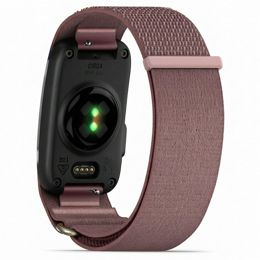 EIDERWOOD Garmin CIRQA Smart Band Nylon Urrem - Str. L-XL - Dyb Lyserød
