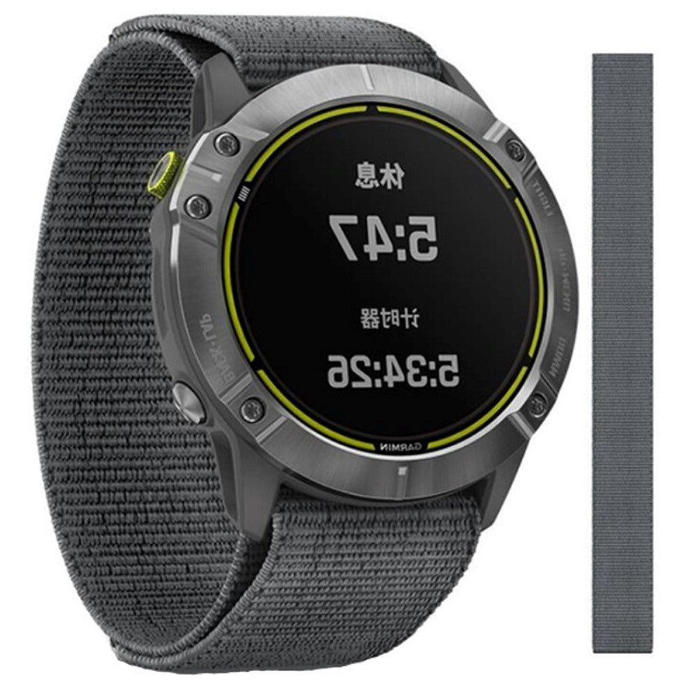 Universal Garmin 26mm Nylon Rem - Grå
