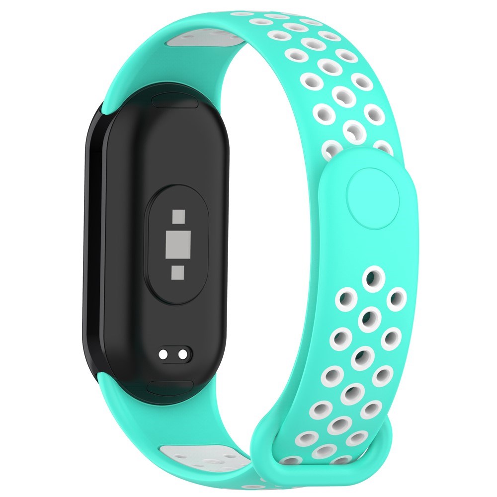 Xiaomi Smart Band 10 / 9 / 8 / NFC Silikone Urrem - Turkis / Hvid