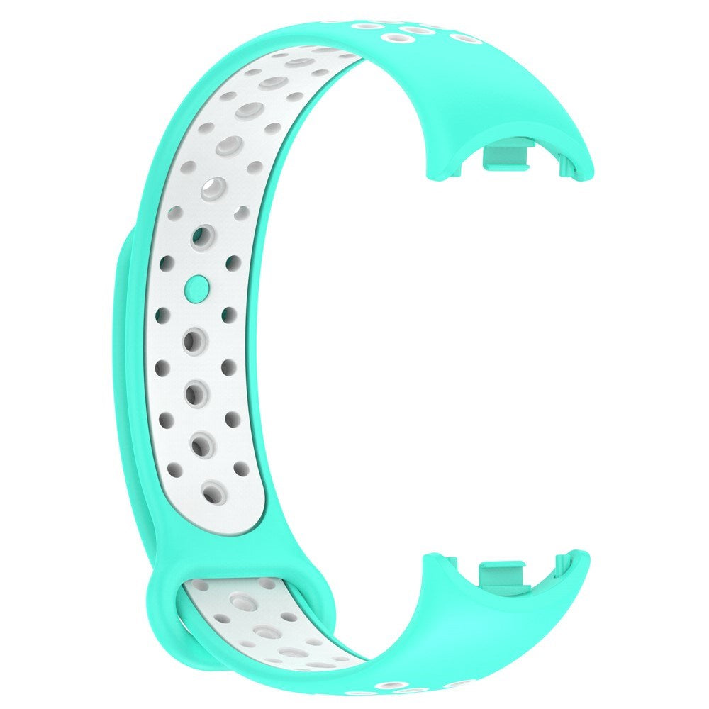 Xiaomi Smart Band 10 / 9 / 8 / NFC Silikone Urrem - Turkis / Hvid