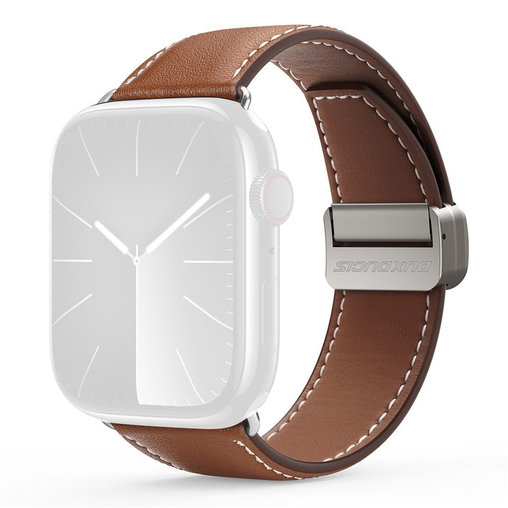 Apple Watch (38/40/SE/41/42mm) DUX DUCIS Kunstlæderrem - Brun