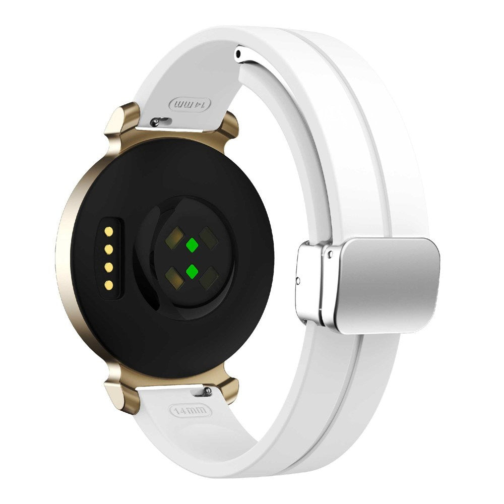 EIDERWOOD Garmin Lily 2 Magnetisk Silikone Urrem - Hvid