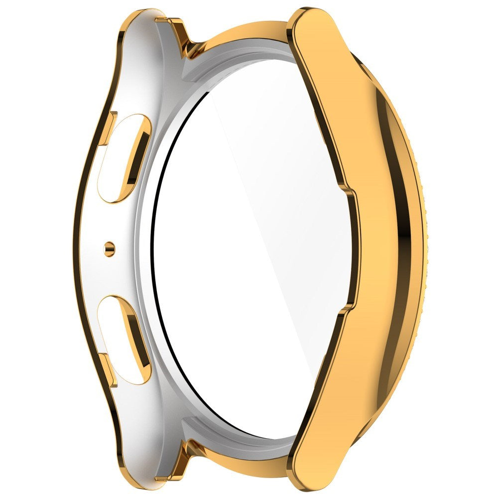 Samsung Galaxy Watch 7 (40mm) Hårdt Plastik Cover m. Indbygget Skærmbeskyttelse - Guld & Rhinsten