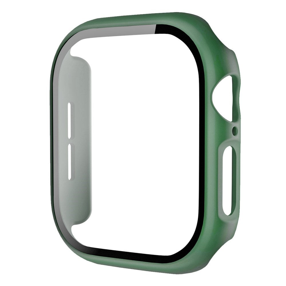 Apple Watch 11 / 10 (42mm) Hård Plast Case m. Indbygget Skærmbeskyttelse - Grøn