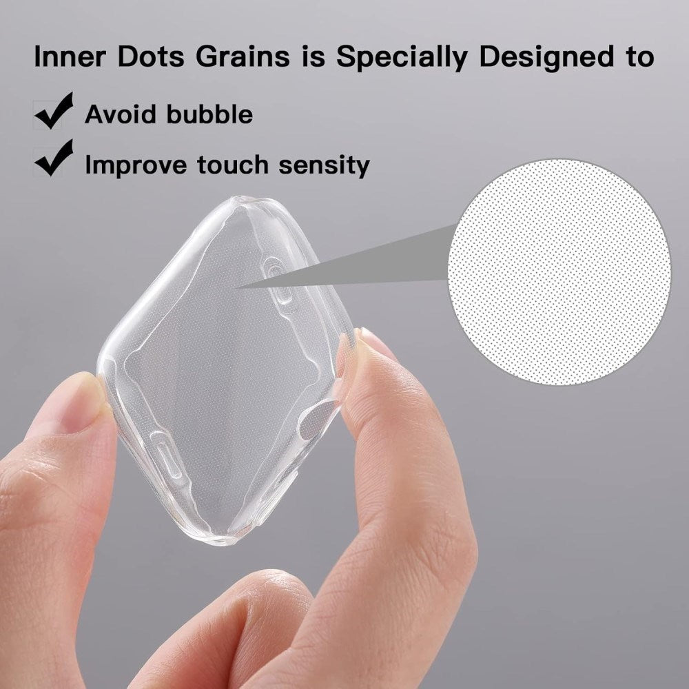 Apple Watch 11 / 10 (42mm) Fleksibelt Plast Case m. Indbygget Skærmbeskyttelse - Gennemsigtig