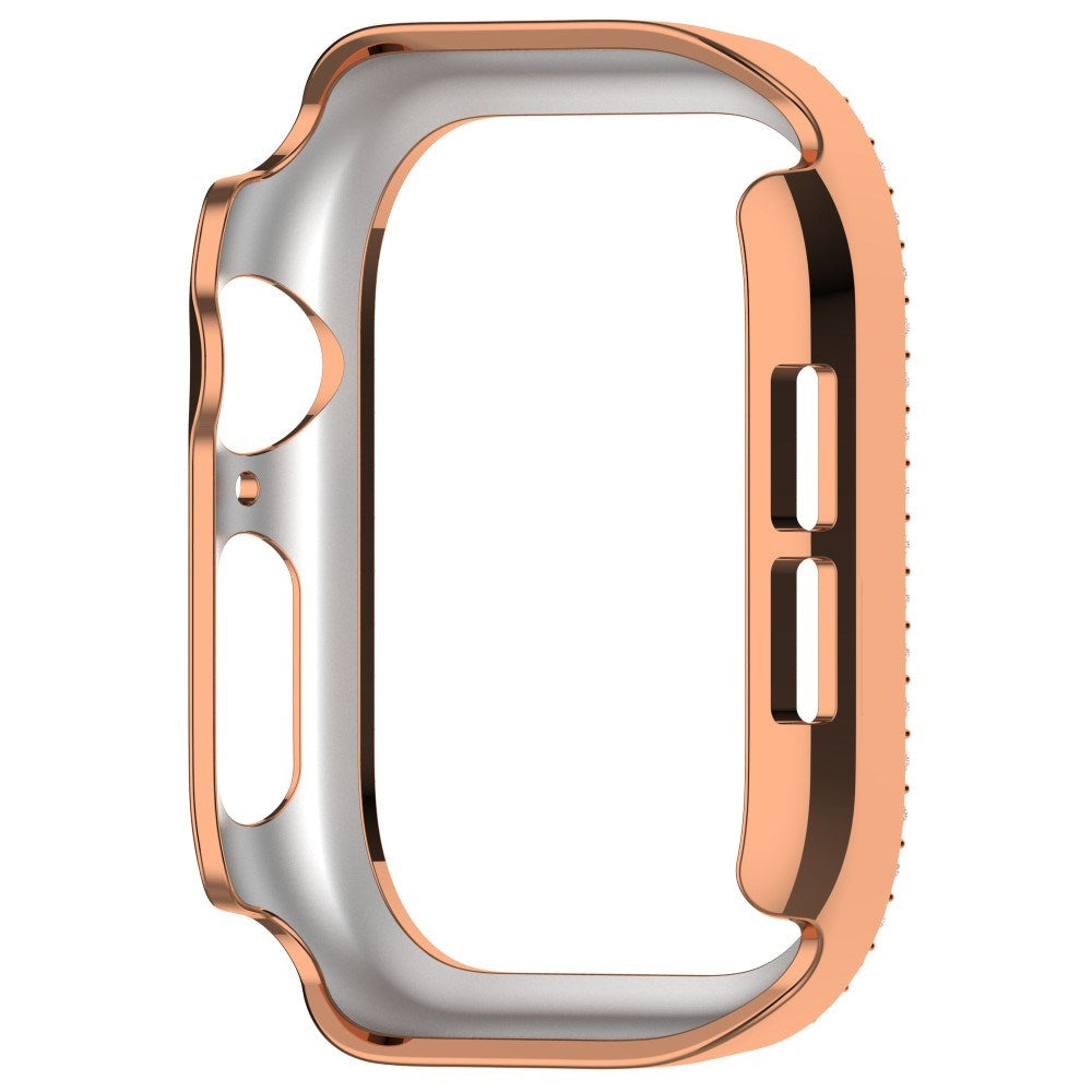 Apple Watch 11 / 10 (42mm) Hårdt Plastik Cover m. Rhinsten - Rose Gold / Rhinsten