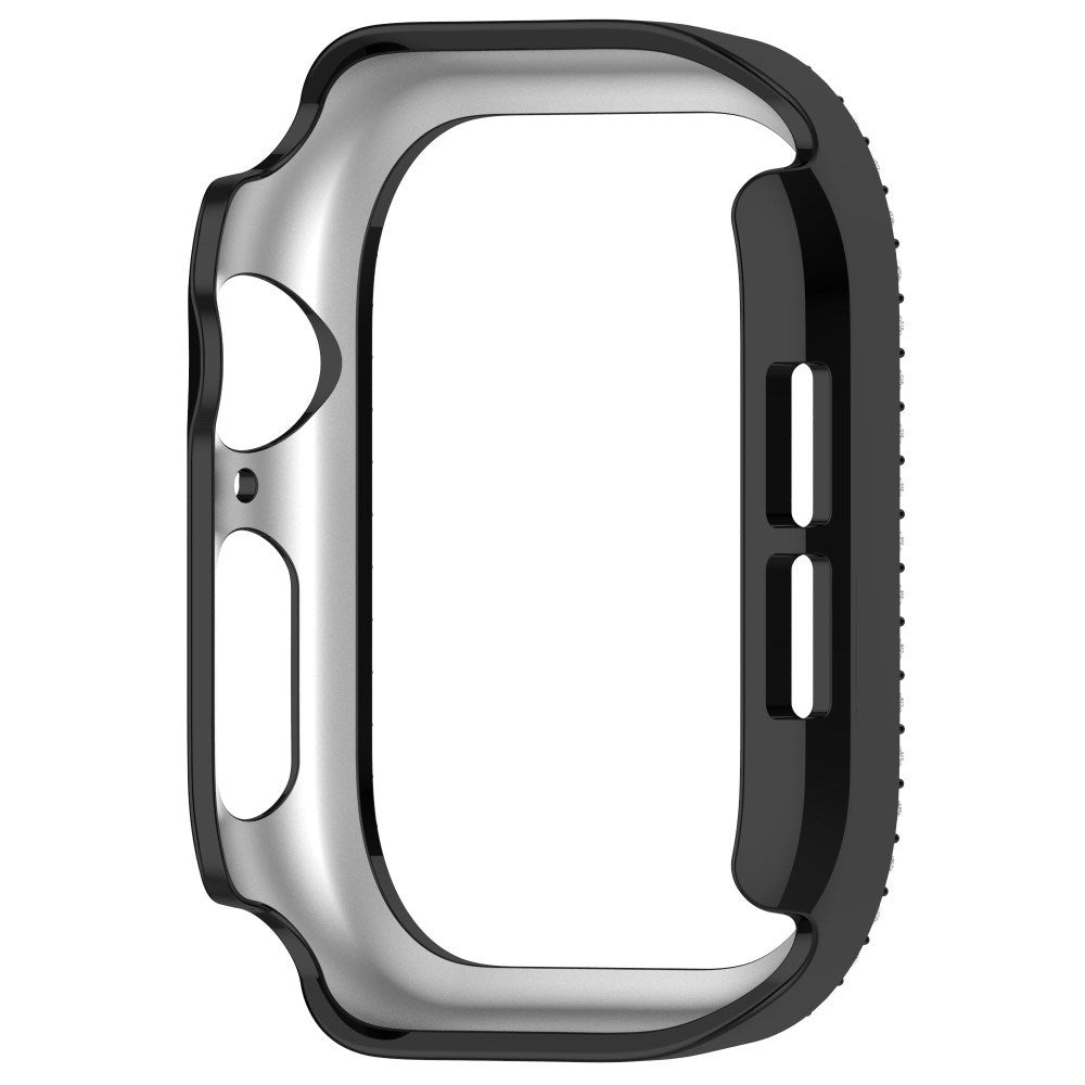 Apple Watch 11 / 10 (42mm) Hårdt Plastik Cover m. Rhinsten - Sort / Rhinsten