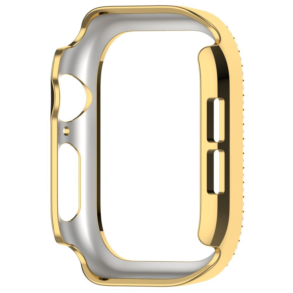 Apple Watch 11 / 10 (42mm) Hårdt Plastik Cover m. Rhinsten - Guld / Rhinsten