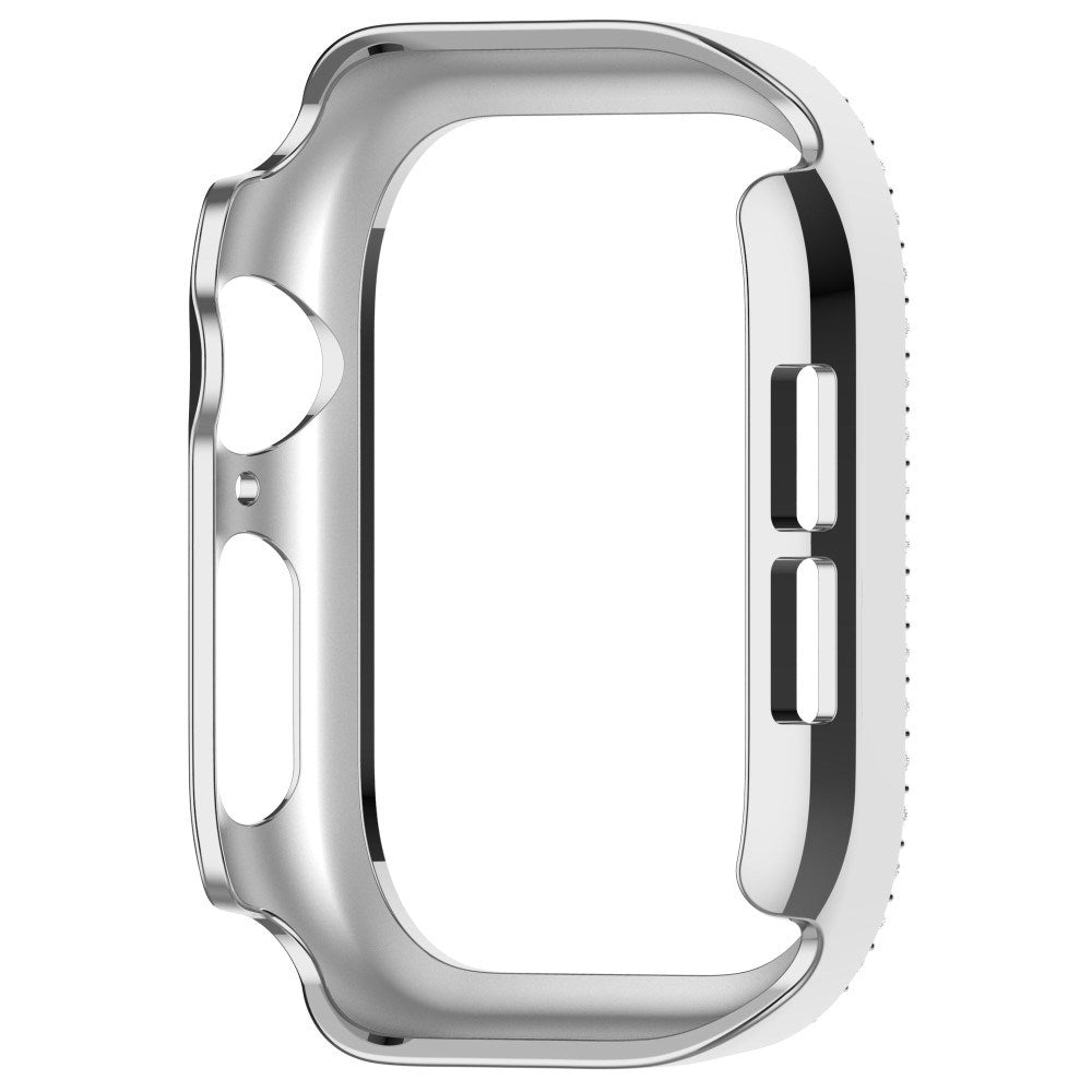 Apple Watch 11 / 10 (42mm) Hårdt Plastik Cover m. Rhinsten - Sølv / Rhinsten