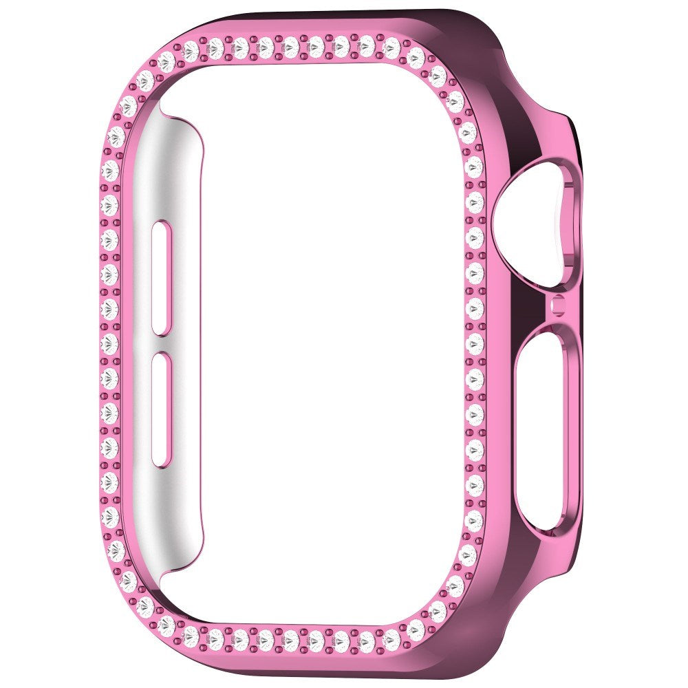 Apple Watch 11 / 10 (42mm) Hårdt Plast Cover m. Rhinsten - Pink / Rhinsten