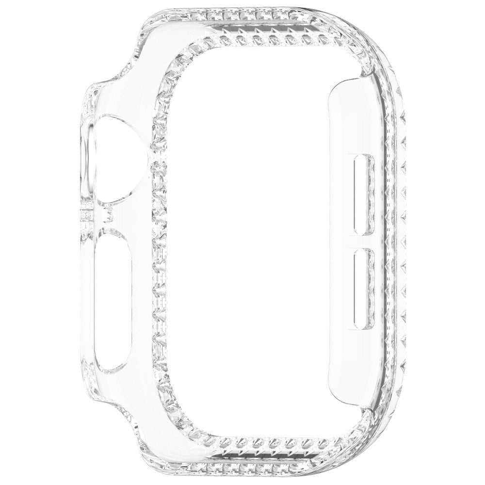 Apple Watch 11 / 10 (42mm) Hårdt Plast Cover m. Rhinsten - Gennemsigtig / Rhinsten