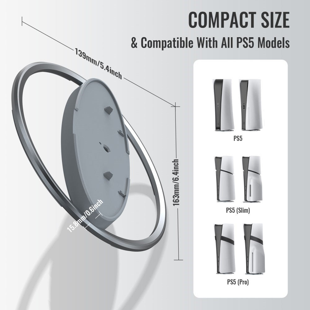 Standerstativ til PS5 / PS5 Pro / PS5 Slim - Grå