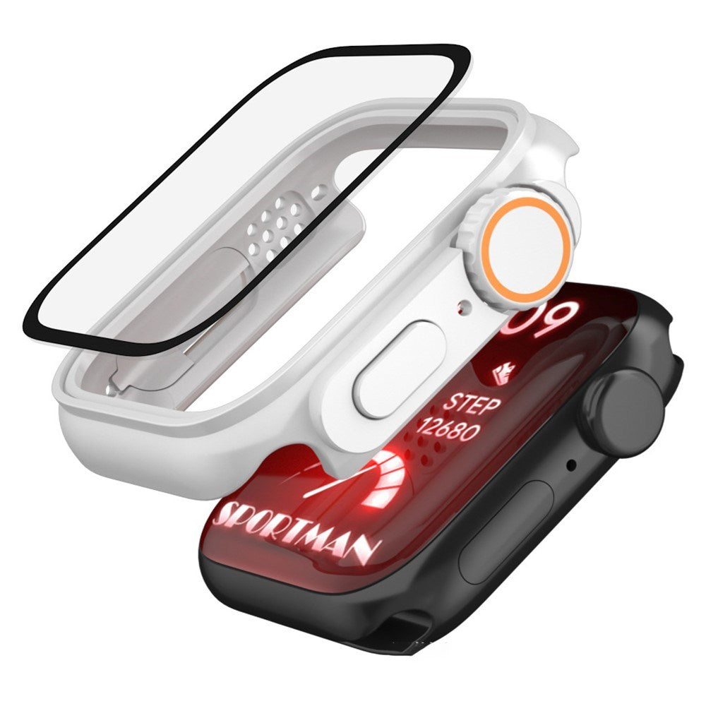 Apple Watch 11 / 10 (46mm) Hårdt Plast Cover m. Skærmbeskyttelsesglas - Rose Gold
