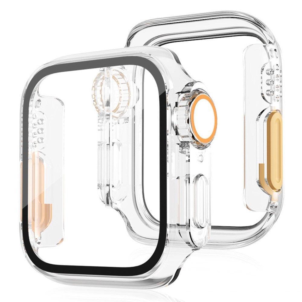Apple Watch 11 / 10 (46mm) Hårdt Plast Cover m. Skærmbeskyttelsesglas - Gennemsigtig
