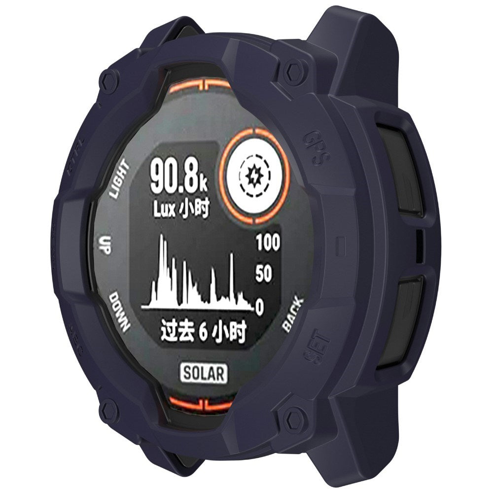 Garmin Instinct 3 Solar (50mm) - Rugged Plastik Cover - Blå