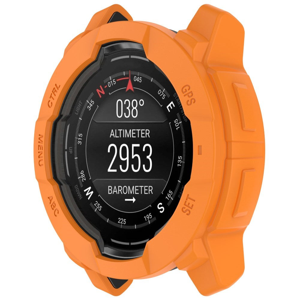 Garmin Instinct 3 AMOLED / Solar (45mm) - Bumper Silikone Cover - Orange