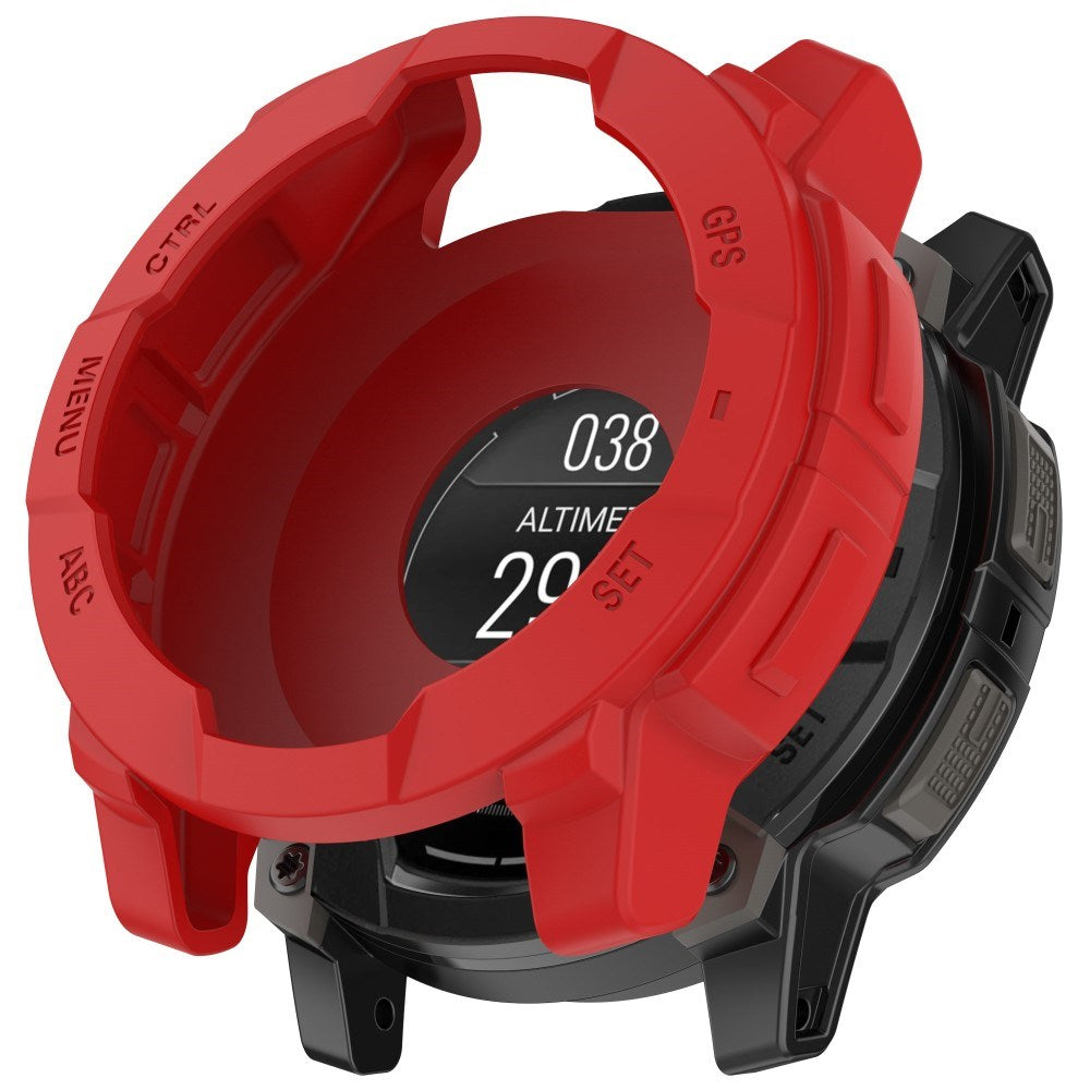 Garmin Instinct 3 AMOLED / Solar (45mm) - Bumper Silikone Cover - Rød