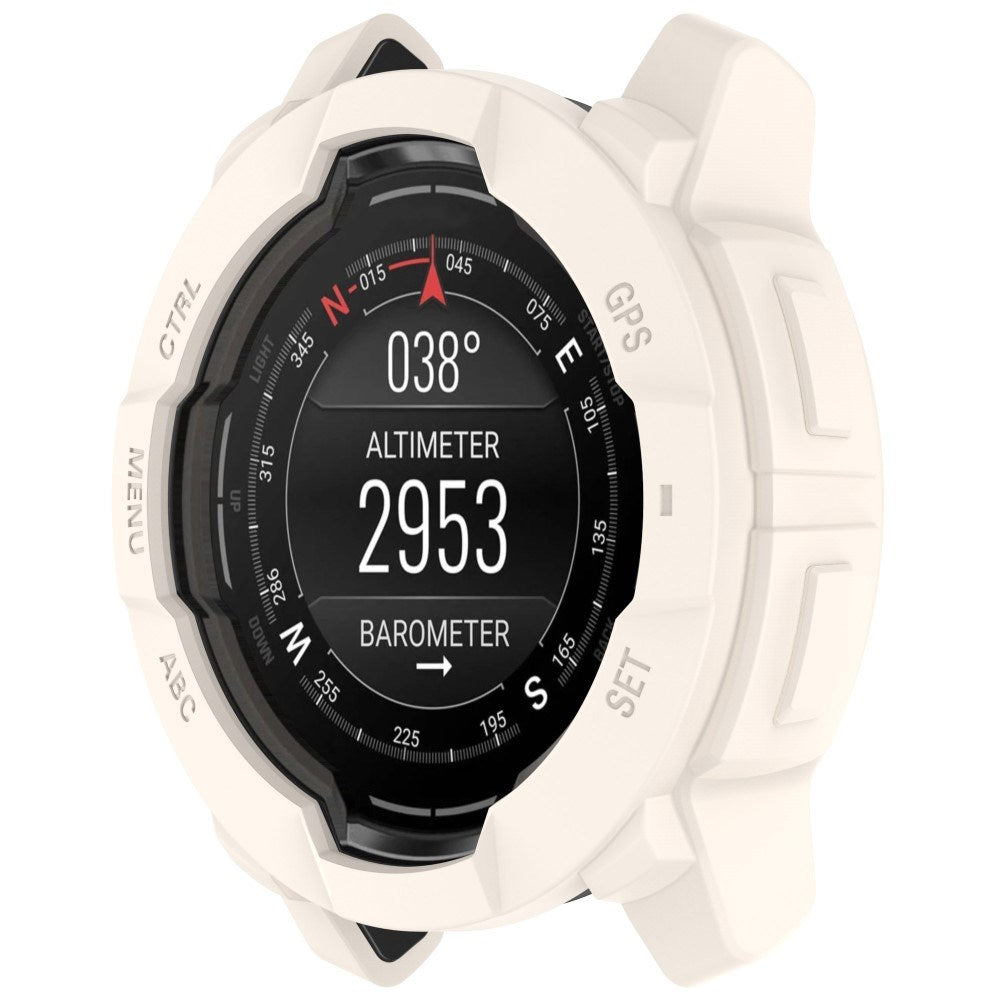 Garmin Instinct 3 AMOLED / Solar (45mm) - Bumper Silikone Cover - Hvid