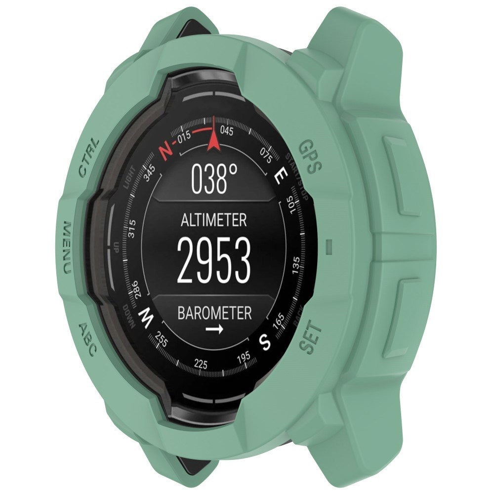 Garmin Instinct 3 AMOLED / Solar (50mm) - Bumper Silikone Cover - Grøn