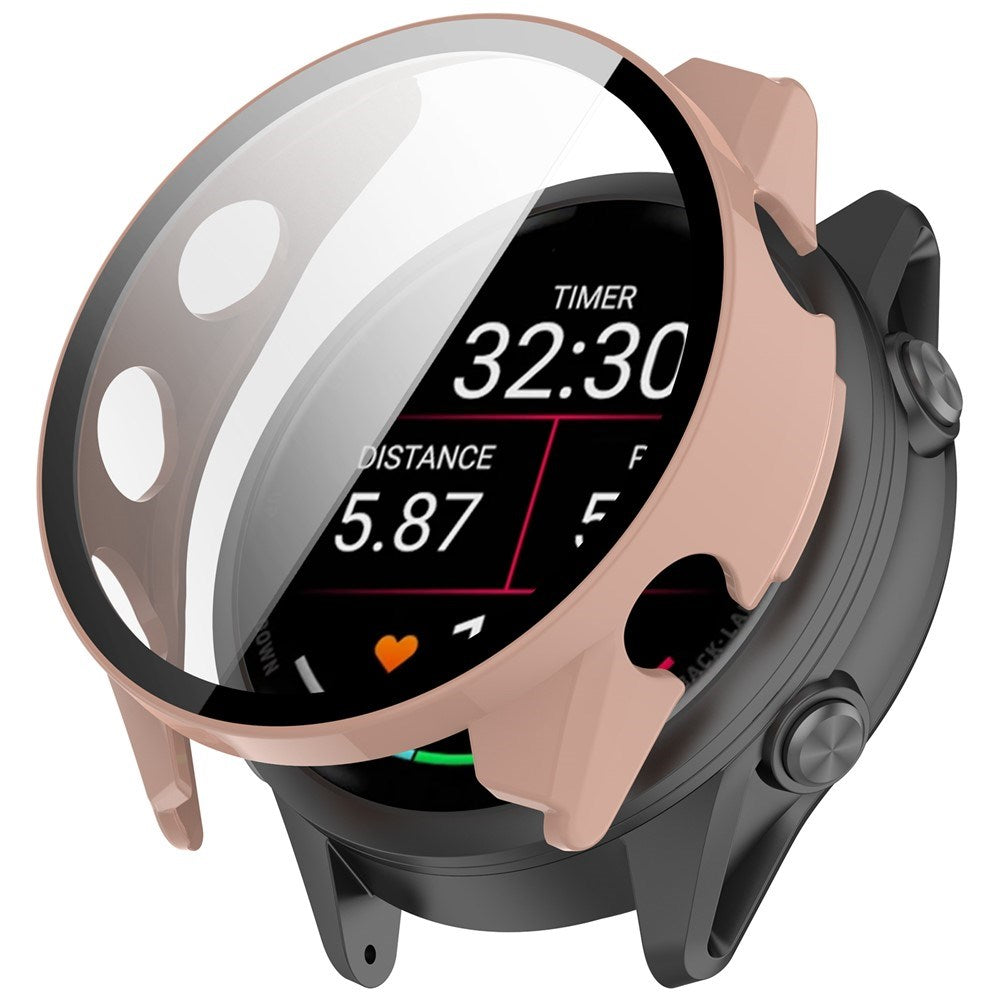 Garmin Forerunner 570 (47mm) Cover m. Indbygget Skærmbeskyttelse - Lyserød