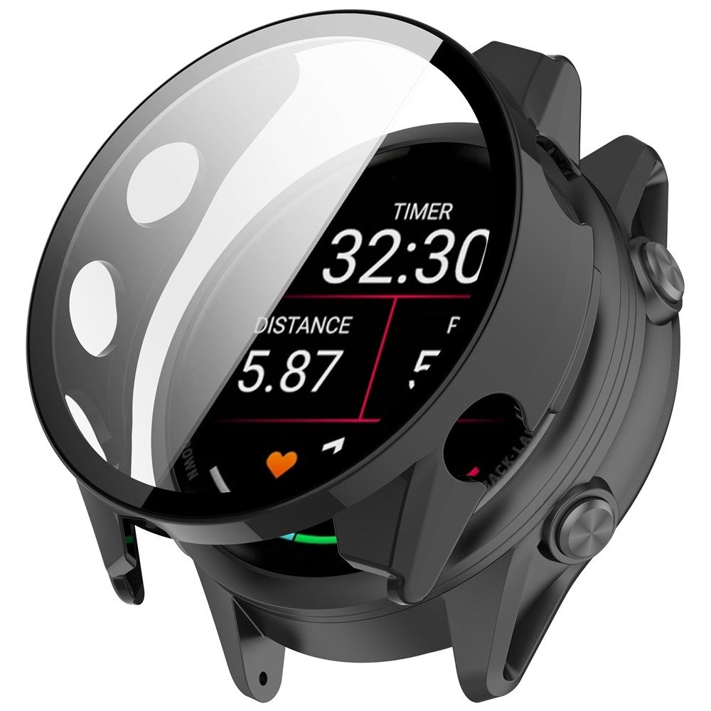 Garmin Forerunner 570 (42mm) Cover m. Indbygget Skærmbeskyttelse - Sort