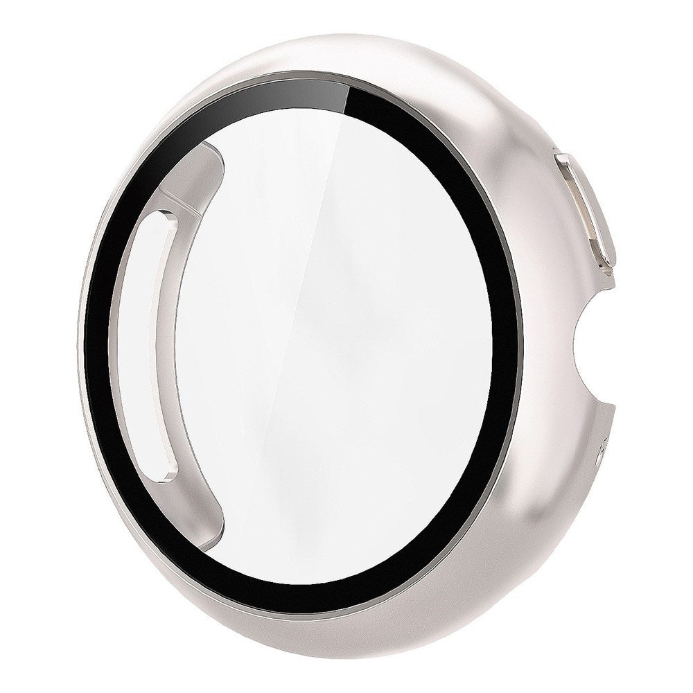 Google Pixel Watch 4 (45mm) Hårdt Plastik Case - Indbygget Skærmbeskyttelse - Beige