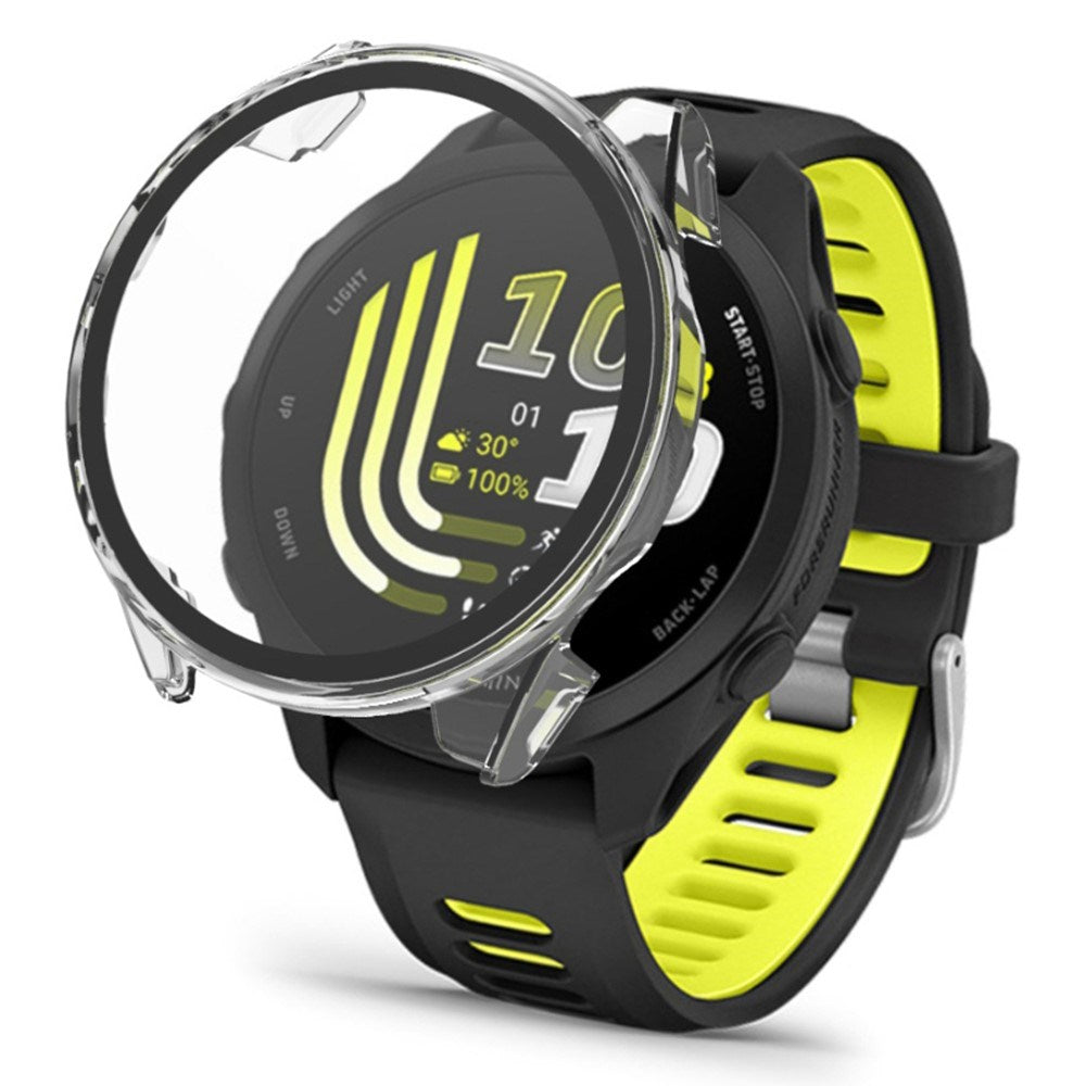 Garmin Forerunner 170 / 70 Hårdt Plast Cover m. Beskyttelsesglas - Sort