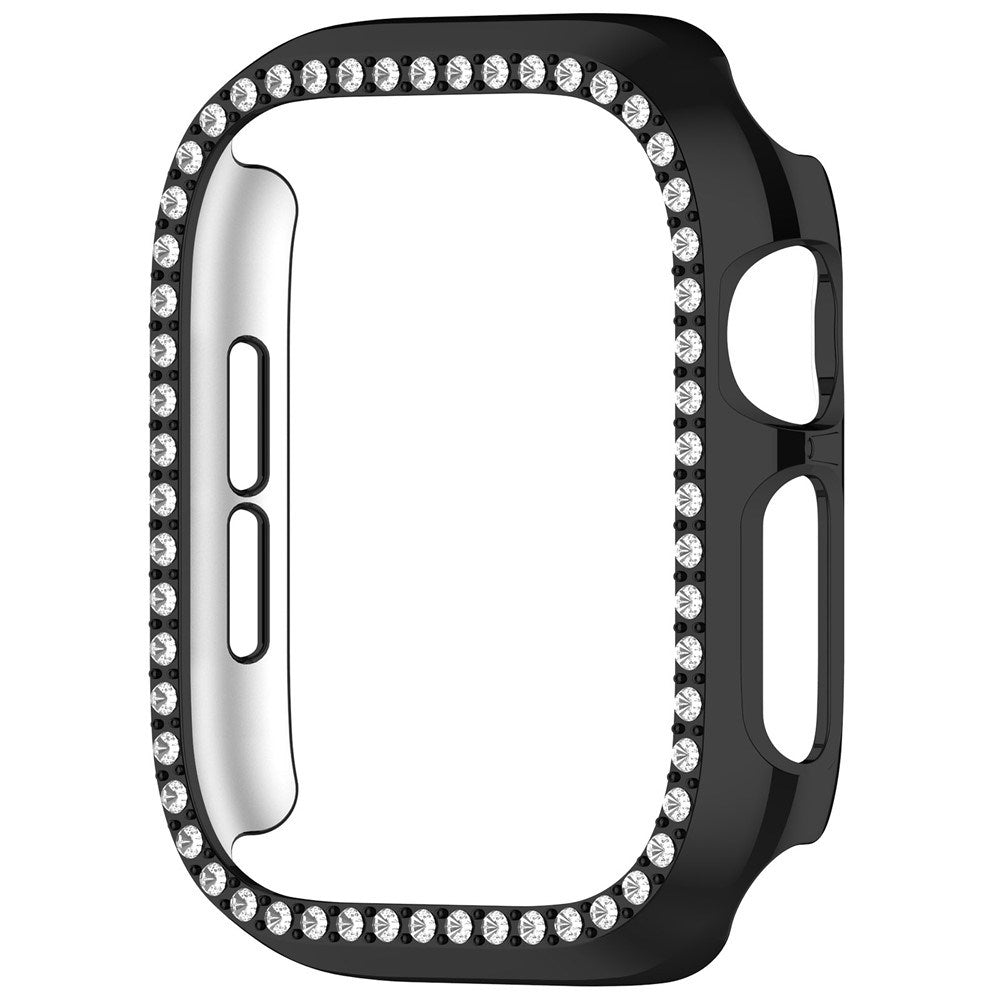 Apple Watch Series 12 (46mm) Hårdt Plast Case - Sort & Rhinsten