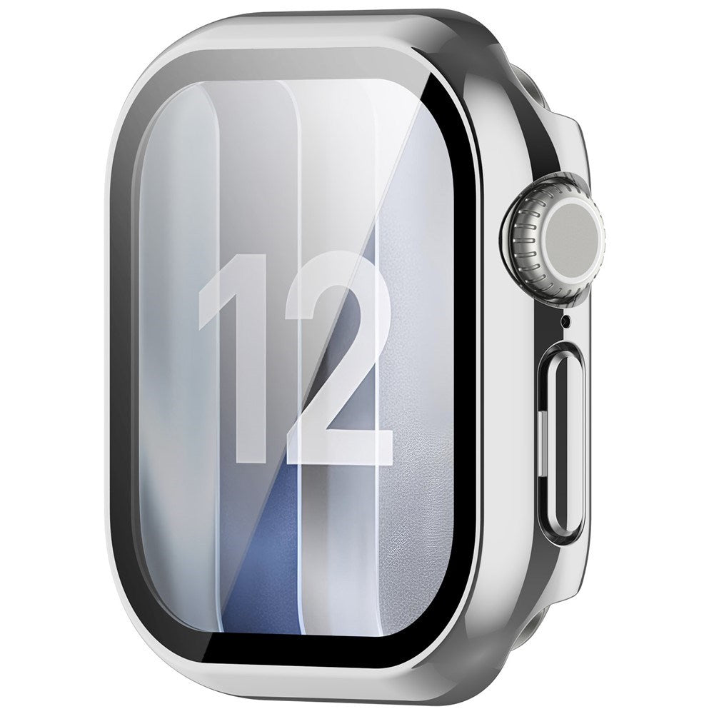 Apple Watch Series 12 (42mm) Case m. Indbygget Hærdet Glas Skærmbeskyttelse - Sølv