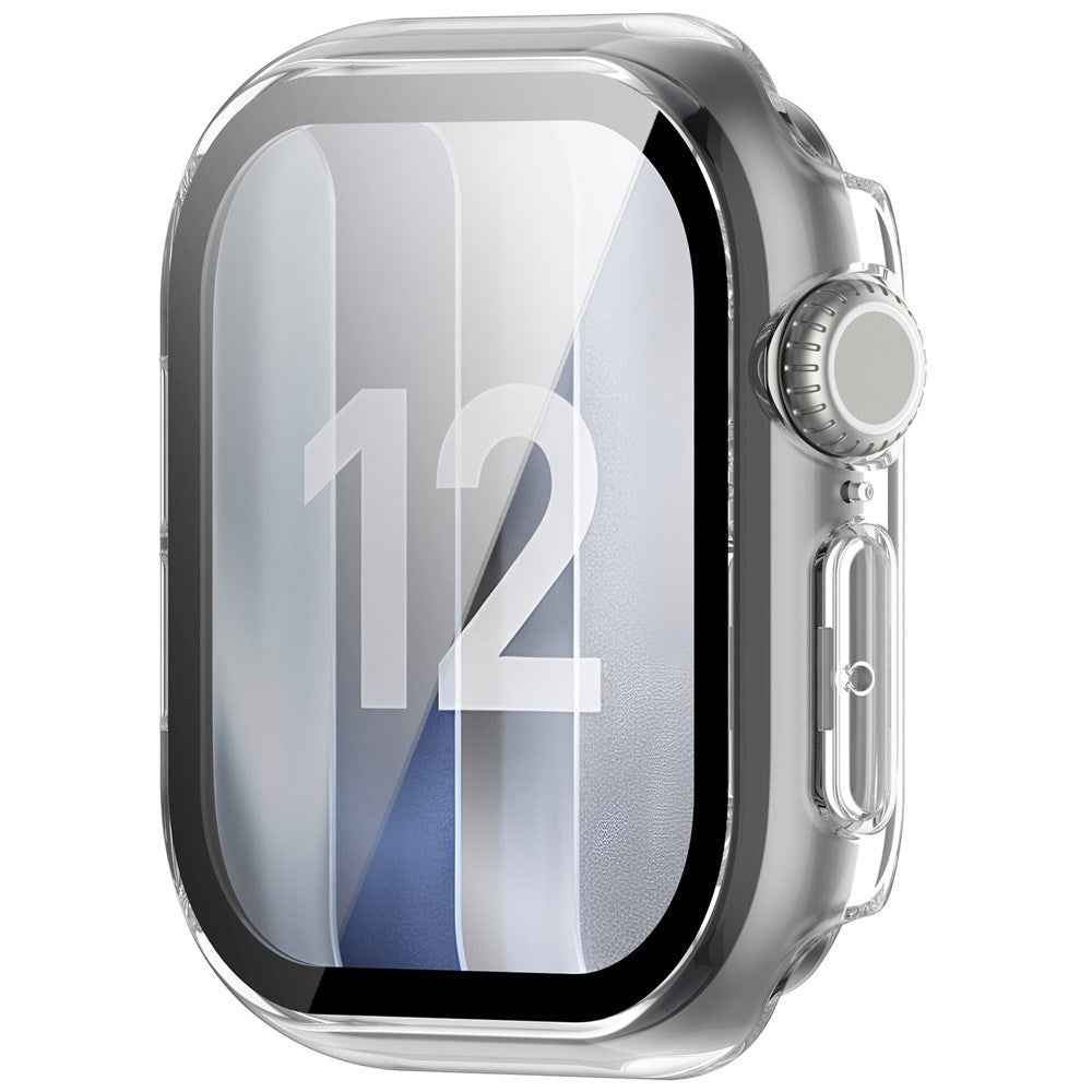 Apple Watch Series 12 (42mm) Case m. Indbygget Hærdet Glas Skærmbeskyttelse - Gennemsigtig