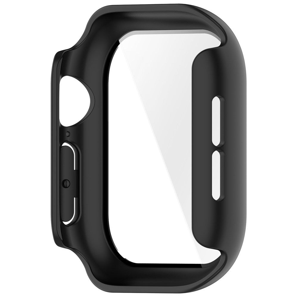 Apple Watch Series 12 (46mm) Case m. Indbygget Hærdet Glas Skærmbeskyttelse - Sort