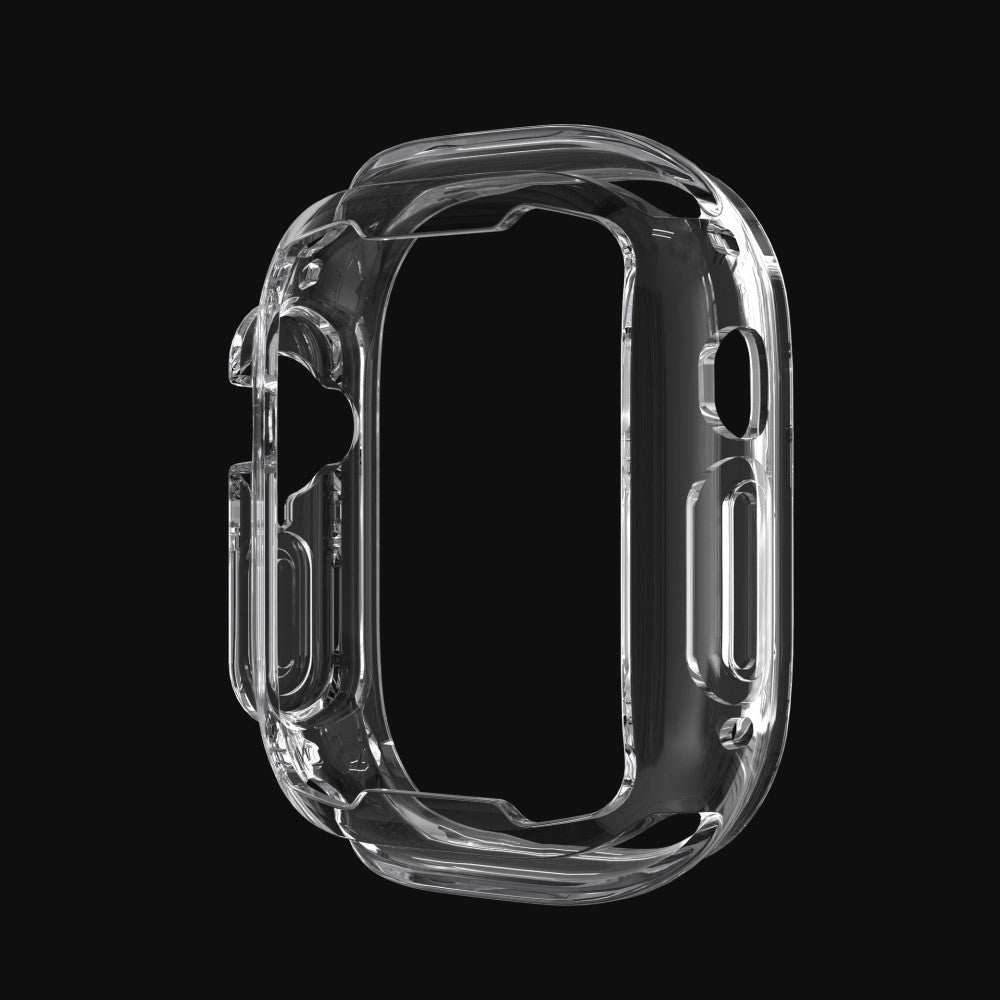 Apple Watch Ultra 3/2/1 (49mm) Fleksibelt TPU Plastik Cover m. Forstærkning omkring Knapper - Gennemsigtig