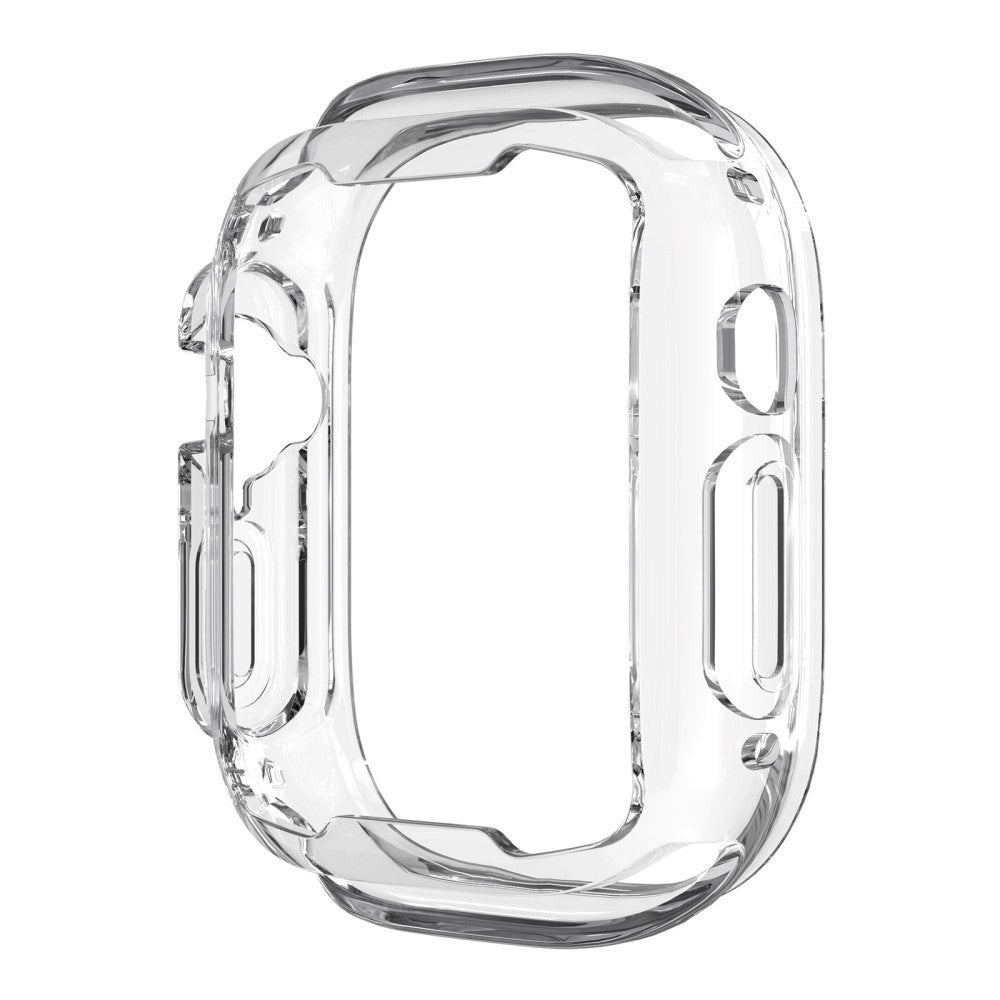 Apple Watch Ultra 3/2/1 (49mm) Fleksibelt TPU Plastik Cover m. Forstærkning omkring Knapper - Gennemsigtig