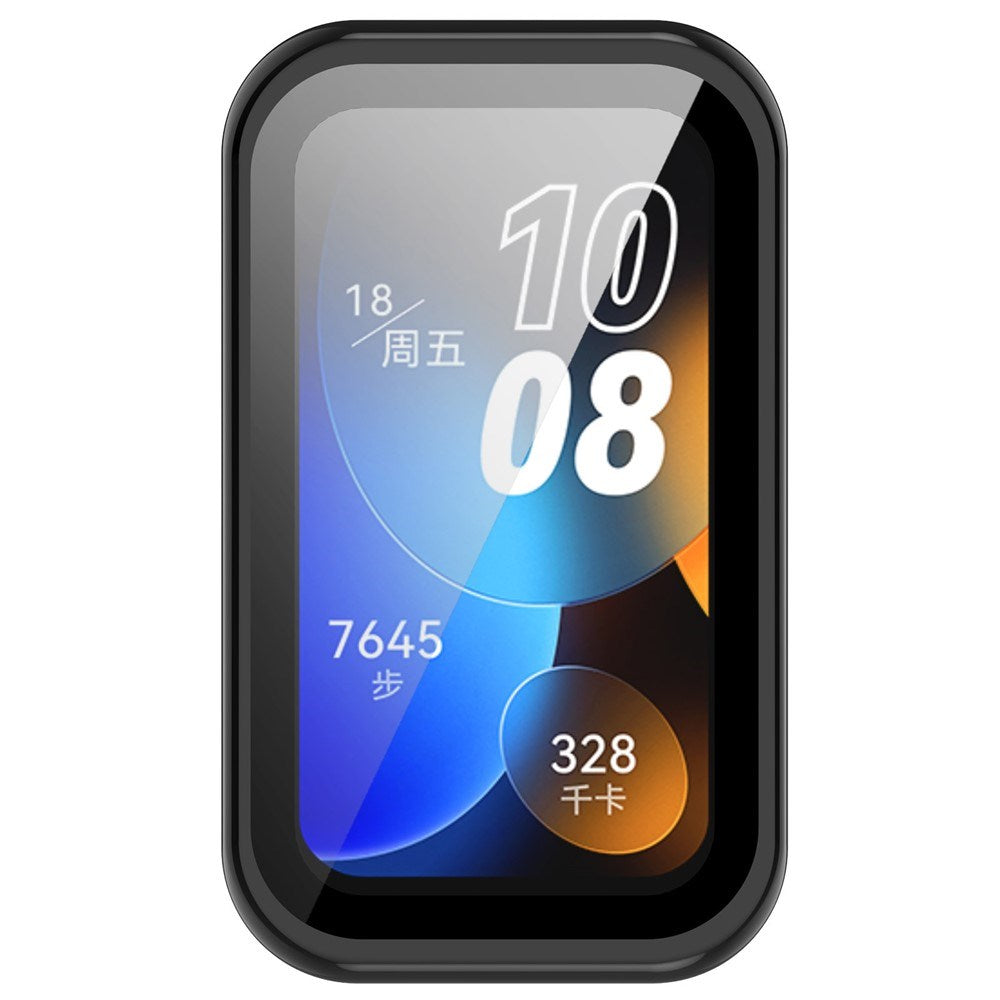 Huawei Band 10 / 9 / 8 EIDERWOOD Hårdt Plast Cover inkl. Skærmglas - Sort