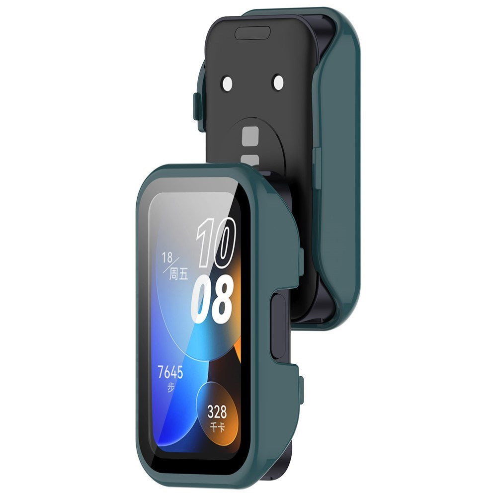 Huawei Band 10 / 9 / 8 EIDERWOOD Hårdt Plast Cover inkl. Skærmglas - Grøn