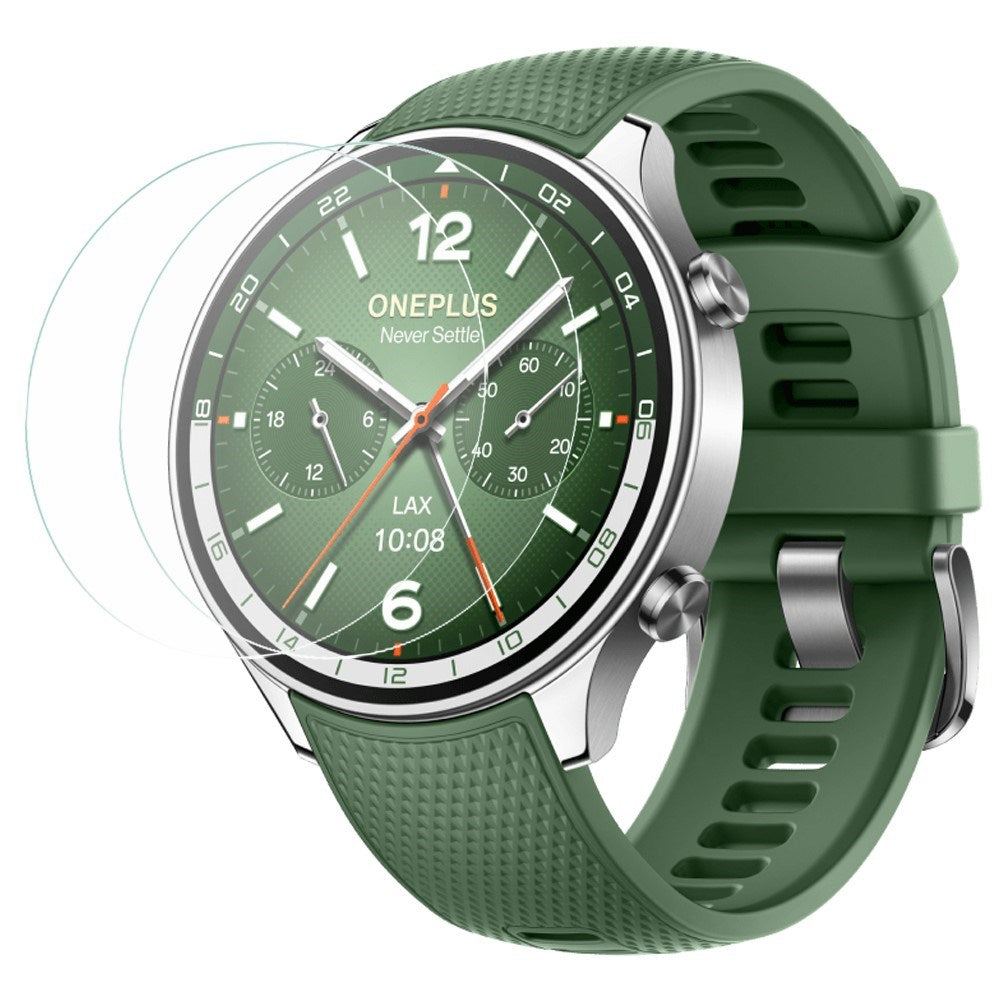 OnePlus Watch 2R Tempered Glass – 2-Pak Skærmbeskyttelse med 2.5D Arc Edge