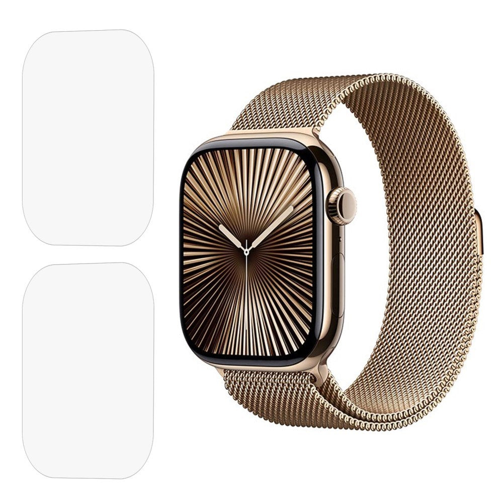 Apple Watch 11 / 10 (42mm) Skærmbeskyttelse - Fleksibel Film - 2 Stk. - Gennemsigtig