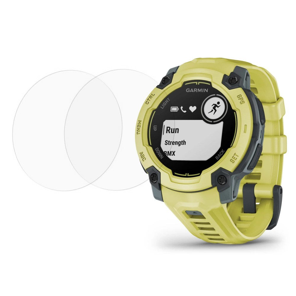 Garmin Instinct E (45mm) Beskyttelsesglas - 2 Stk. - Gennemsigtigt
