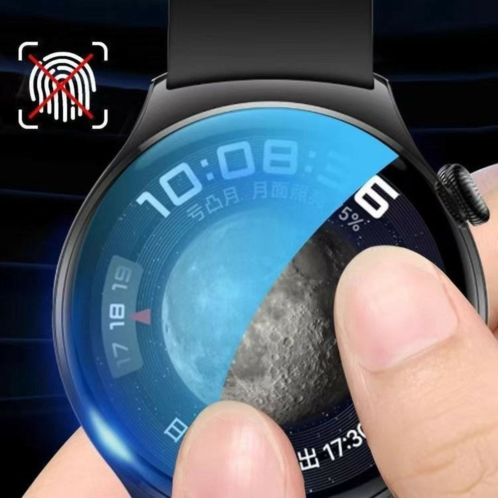Google Pixel Watch 4 (45mm) Plastik Skærmbeskyttelse - Gennemsigtig / Sort Kant