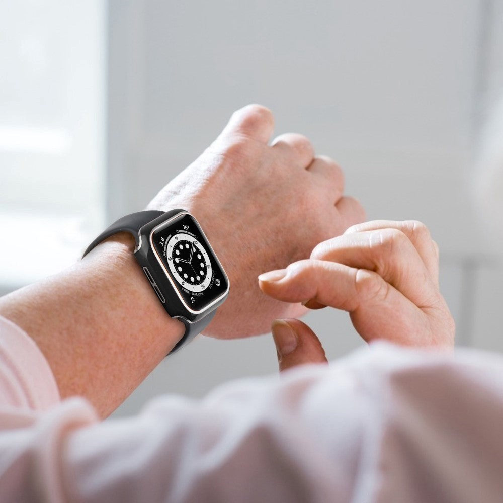 Apple Watch Ultra 3/2/1 (49mm) Hård Plast Case m. Indbygget Skærmbeskyttelse - Sort / Sølv