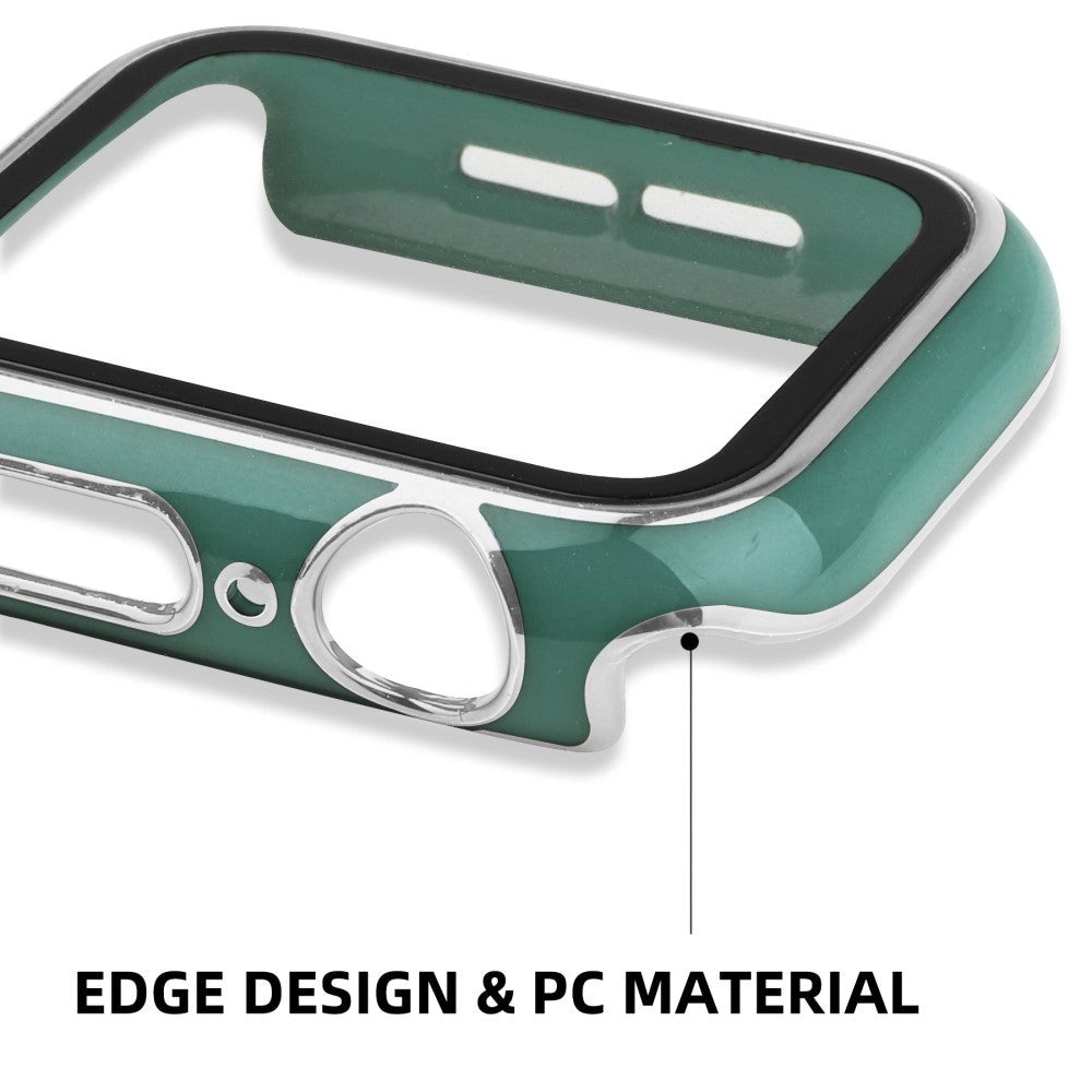 Apple Watch Ultra 4/3/2/1 (49mm) Hård Plast Case m. Indbygget Skærmbeskyttelse - Grøn / Sølv