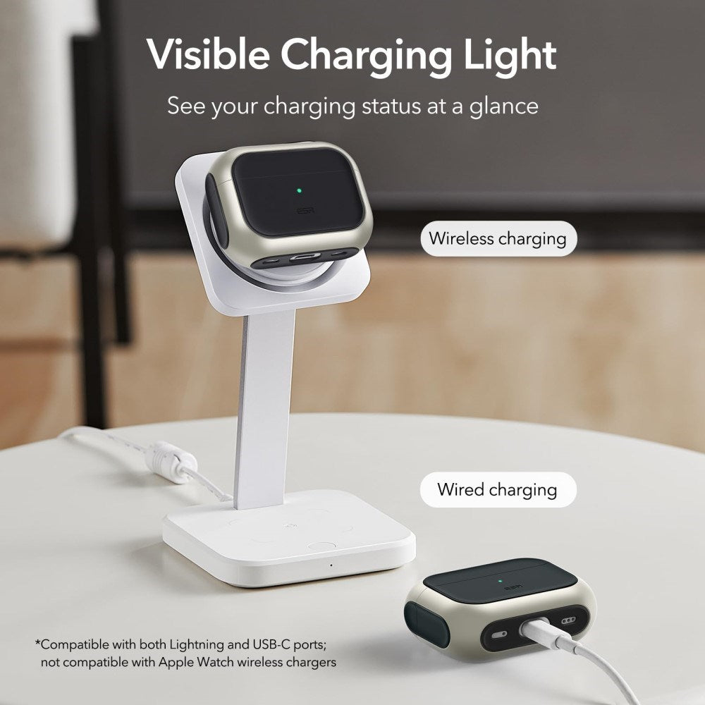 AirPods Pro (1 & 2. gen.) Orbit Hybrid Magnetic Cover - MagSafe Kompatibel - Titanium