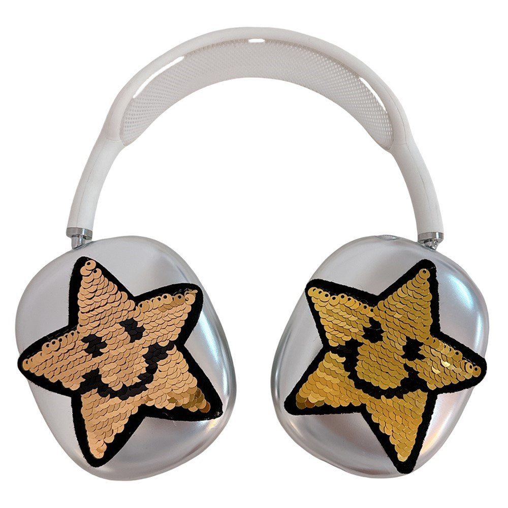 AirPods Max Cover i Plastik m. Stjerne - Guld