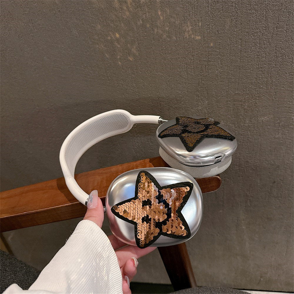 AirPods Max Cover i Plastik m. Stjerne - Guld