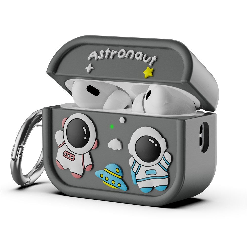 Apple AirPods Pro (2. Gen.) Silikone Cover m. Astronaut - Grå