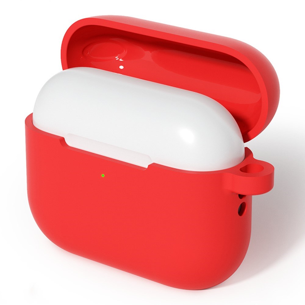 Apple AirPods Pro (3. gen.) Cover m. Karabinhage - Silikone - Rød