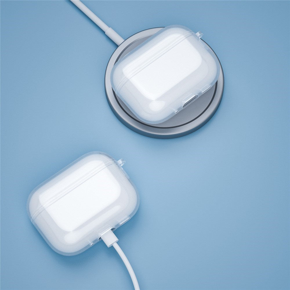 Apple AirPods Pro (3. gen.) Transparent Plast Cover - Gennemsigtig / Rød